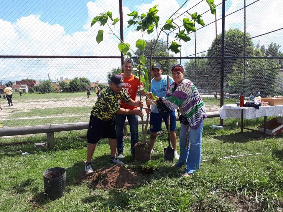Junto a vecinos y dirigentes, la Municipalidad plantó árboles en el Club  Santa Ana - Municipalidad de Salta